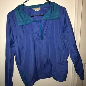 Blue pullover windbreaker